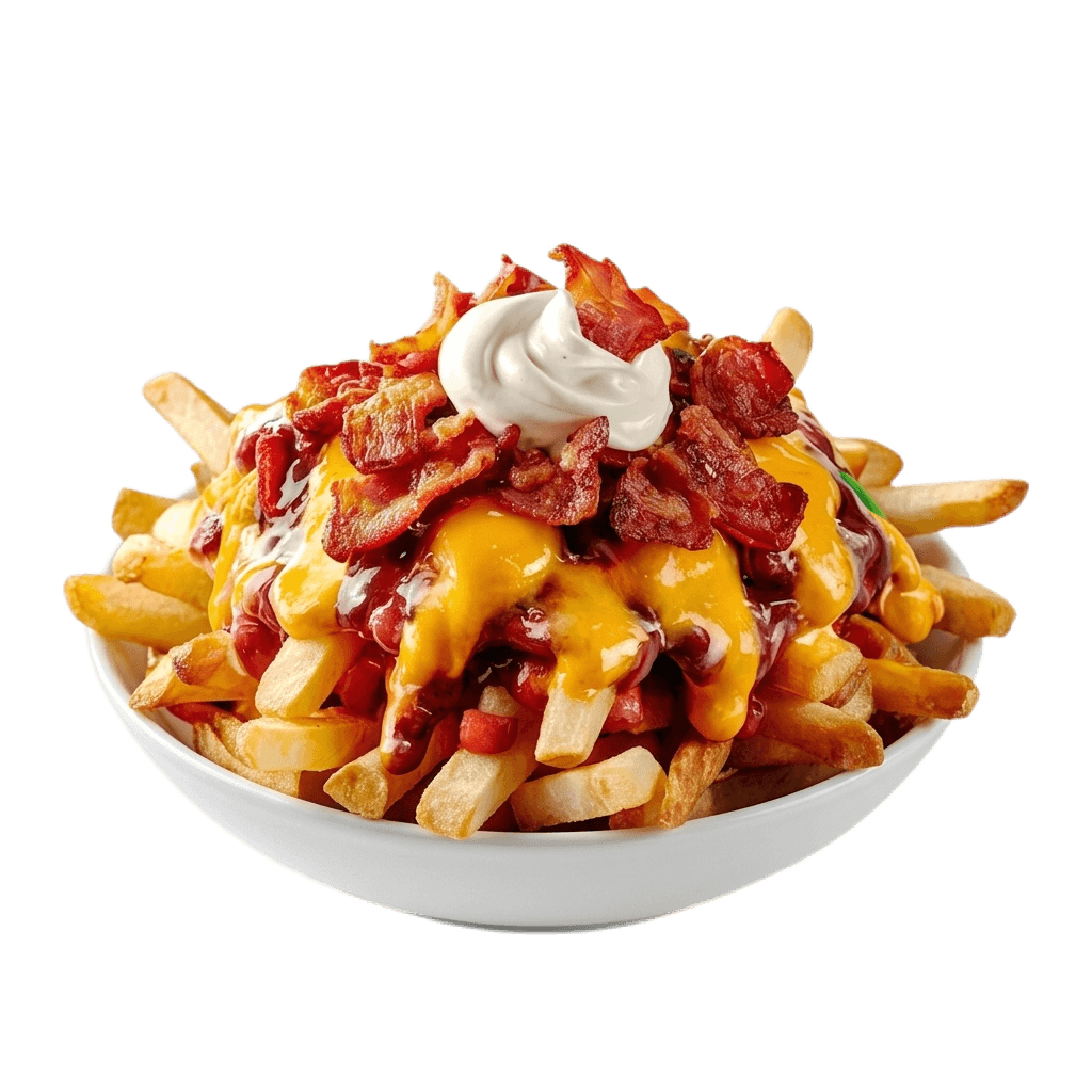 Batata Frita com Bacon e Cheddar