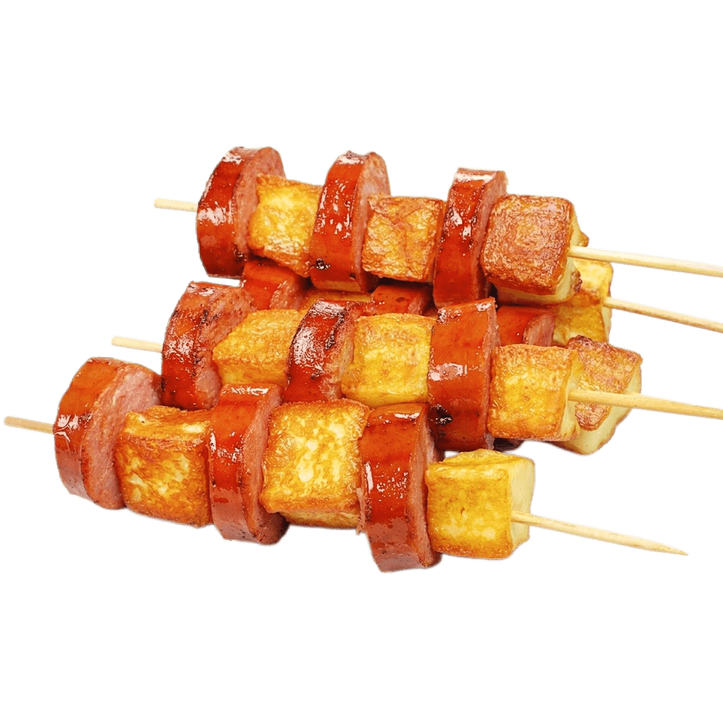 Espetinho de Calabresa com Queijo